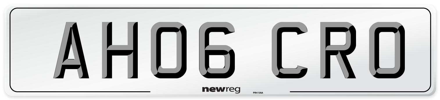AH06 CRO Number Plate from New Reg